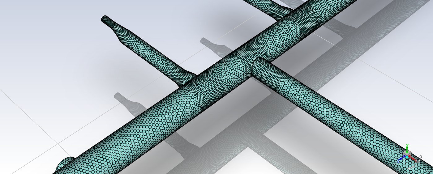 CFD mesh of the suction manifold