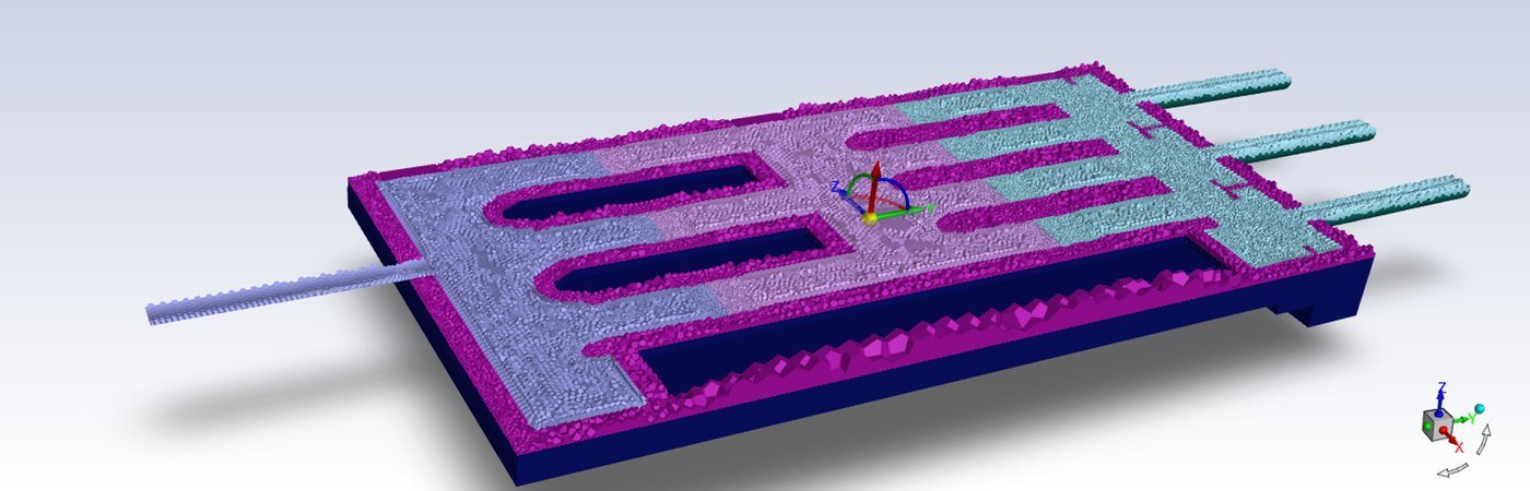 Polyhedral CFD mesh of the screening building